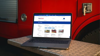 computer on a fire truck auction